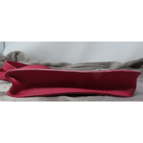 BTB Los Angeles Hot Pink Rocker Biker Styling Leather Gold Studded Crossbody Bag - Picture 10 of 16